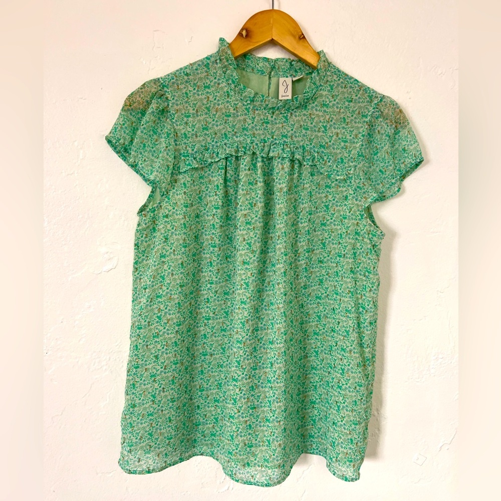 Light green baby doll blouse